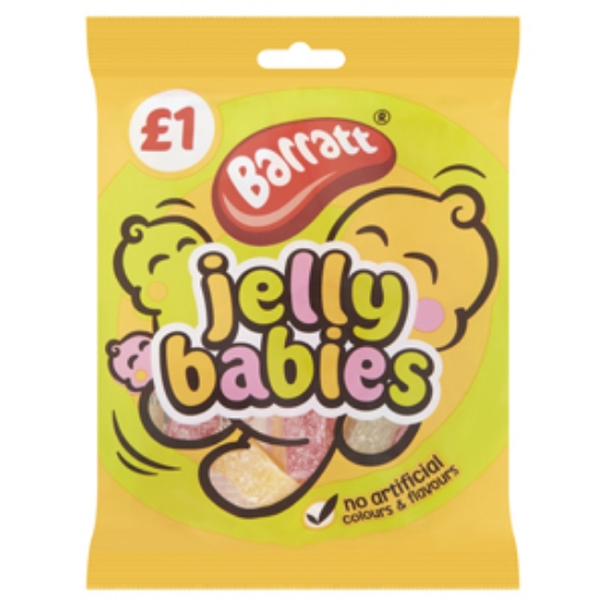 Picture of Bags Jelly Babies 80g PM £1 x20 Barratts
